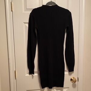 G & Y  Black Ribbed Sweater Dress…size XL